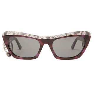 Acne Studios + Dielle Cat-Eye Leather and Acetate Sunglasses