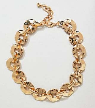 ASOS Design + Hammered Link Chain