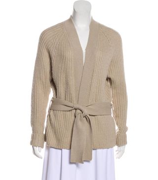 Toteme + Long Sleeve Merino Wool & Camel-Blend Cardigan