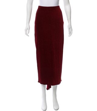 Rosetta Getty + Asymmetrical Velvet Skirt