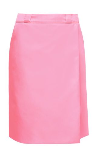 Prada + High-Rise Wrap Skirt