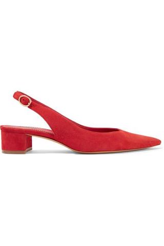 Mansur Gavriel + Suede Slingback Pumps