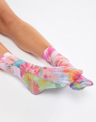 ASOS + DESIGN Tie Dye Ankle Socks