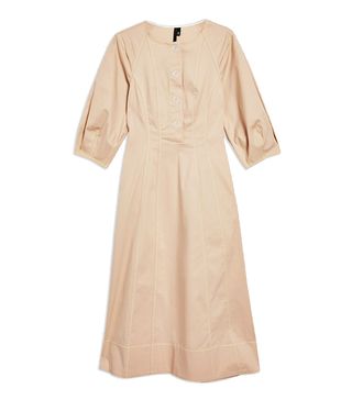 Topshop Boutique + Button-Front Waist Dress