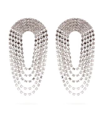 Alessandra Rich + Draped Crystal Earrings