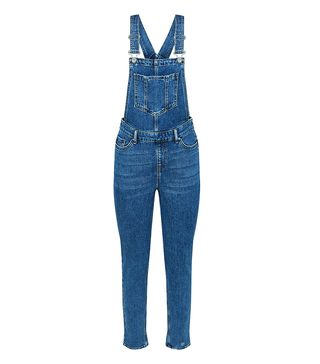 New Look + Blue Pocket Front Relaxed Skinny Denim Dungarees
