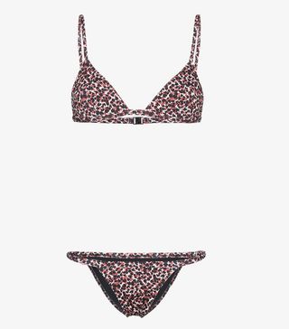 Matteau + Petite Triangle Leopard Print Bikini