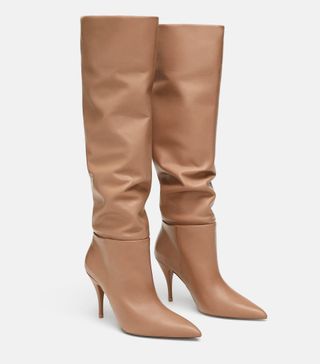 Zara + Soft Leather High Heeled Boots