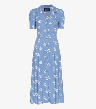 Reformation + Clarice Floral Print Buttoned Dress