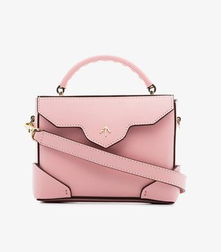 Manu Atelier + Pink Micro Bold Leather Crossbody Bag