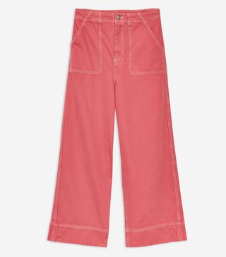 Topshop Boutique + Pink Denim Culotte Jeans