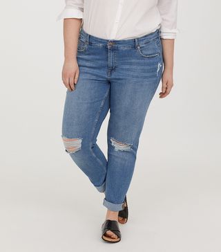 H&M+ + Boyfriend Regular Jeans