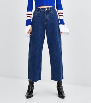 Zaara + Mid-Rise Culotte Jeans