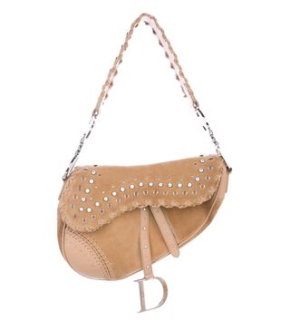 Christian Dior + Crystal-Embellished Saddle Bag