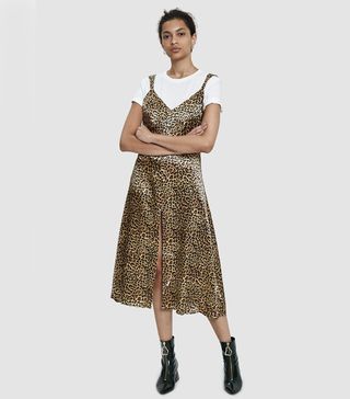 Stelen + Suzette Leopard Print Slip Dress