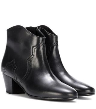 Isabel Marant + Dicker Leather Ankle Boots