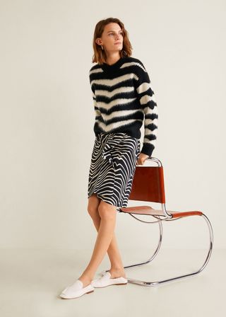Mango + Zebra Textured Sweater