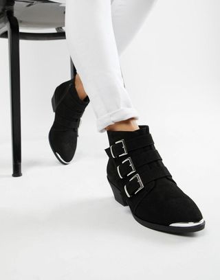 ASOS Design + Rhyme Western Ankle Boots