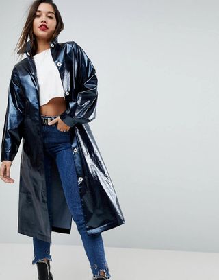 ASOS DESIGN + Trench in High Shine
