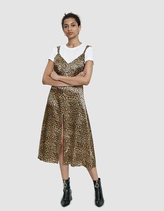 Stelen + Suzette Leopard Print Slip Dress