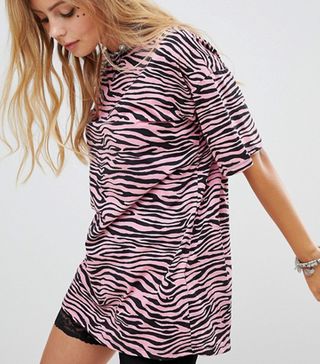 ASOS + Motel T-Shirt Dress Leopard Print