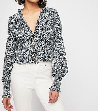 Free People + Smell the Roses Printed Top