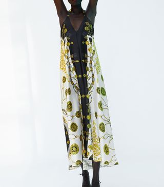 Zara + Chain-Print Midi Dress