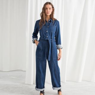 & Other Stories + Denim Overall Jumpsuit
