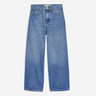 Topshop + Light Blue Wide Leg Jeans