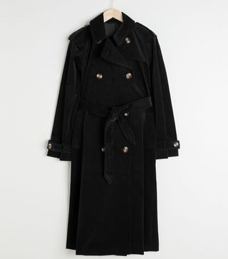 & Other Stories + Belted Cotton Cord Trenchcoat