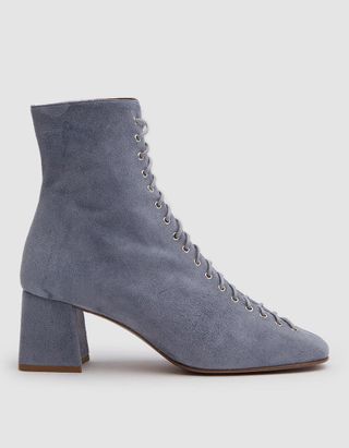 By Far Shoes + Becca Boot in Jean Suede