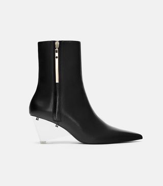 Zara + Fashion Wedge Ankle Boots