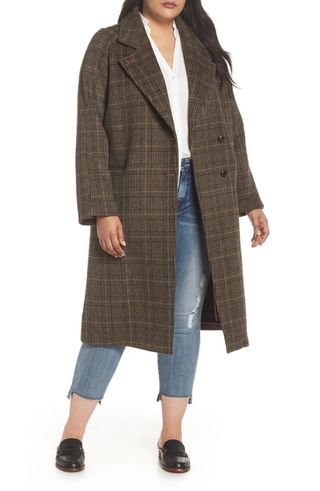 Avec Les Filles + Plus Size Women's Avec Les Filles Double Face Plaid Wool Blend Coat