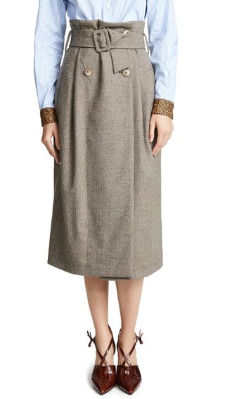 Anna October + Tweed Midi Skirt