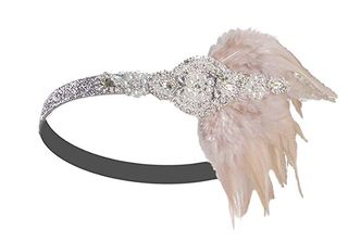 K.Classic + Vintage Feather Silver Bridal Headpiece