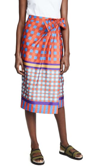 Stella Jean + Geometric Wrap Skirt