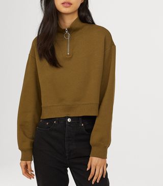 H&M + Stand-Up Collar Sweatshirt