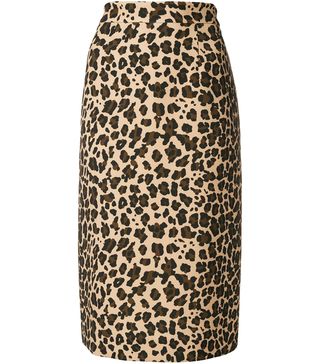 P.A.R.O.S.H. + Leopard Print Midi Skirt
