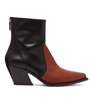 Givenchy + Leather Cowboy Ankle Boots