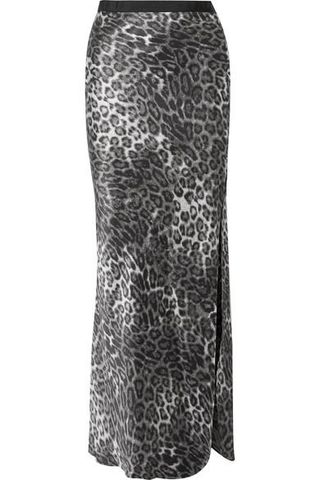 Nili Lotan + Maya Leopard-Print Silk-Satin Maxi Skirt