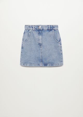 Mango + Pocket Denim Miniskirt