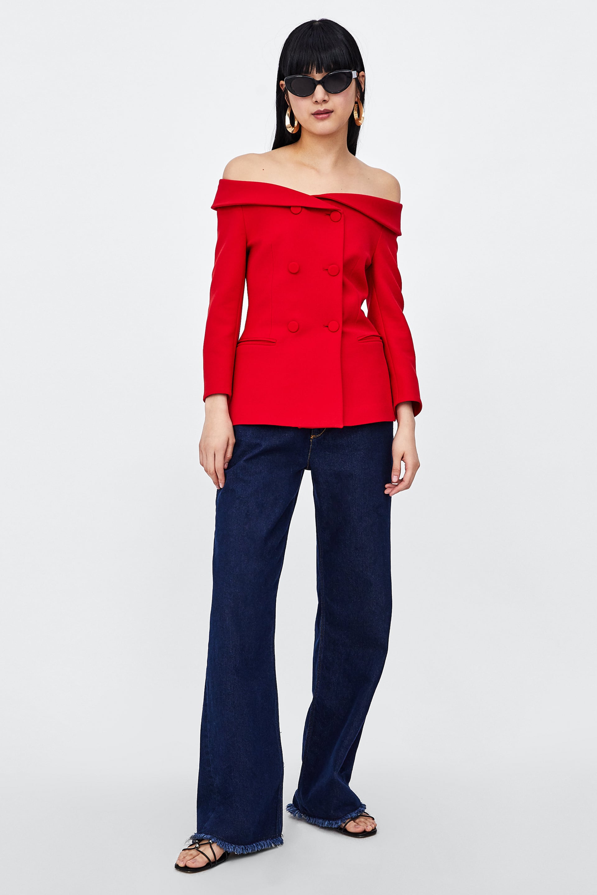 Zara + Boat Neck Blazer