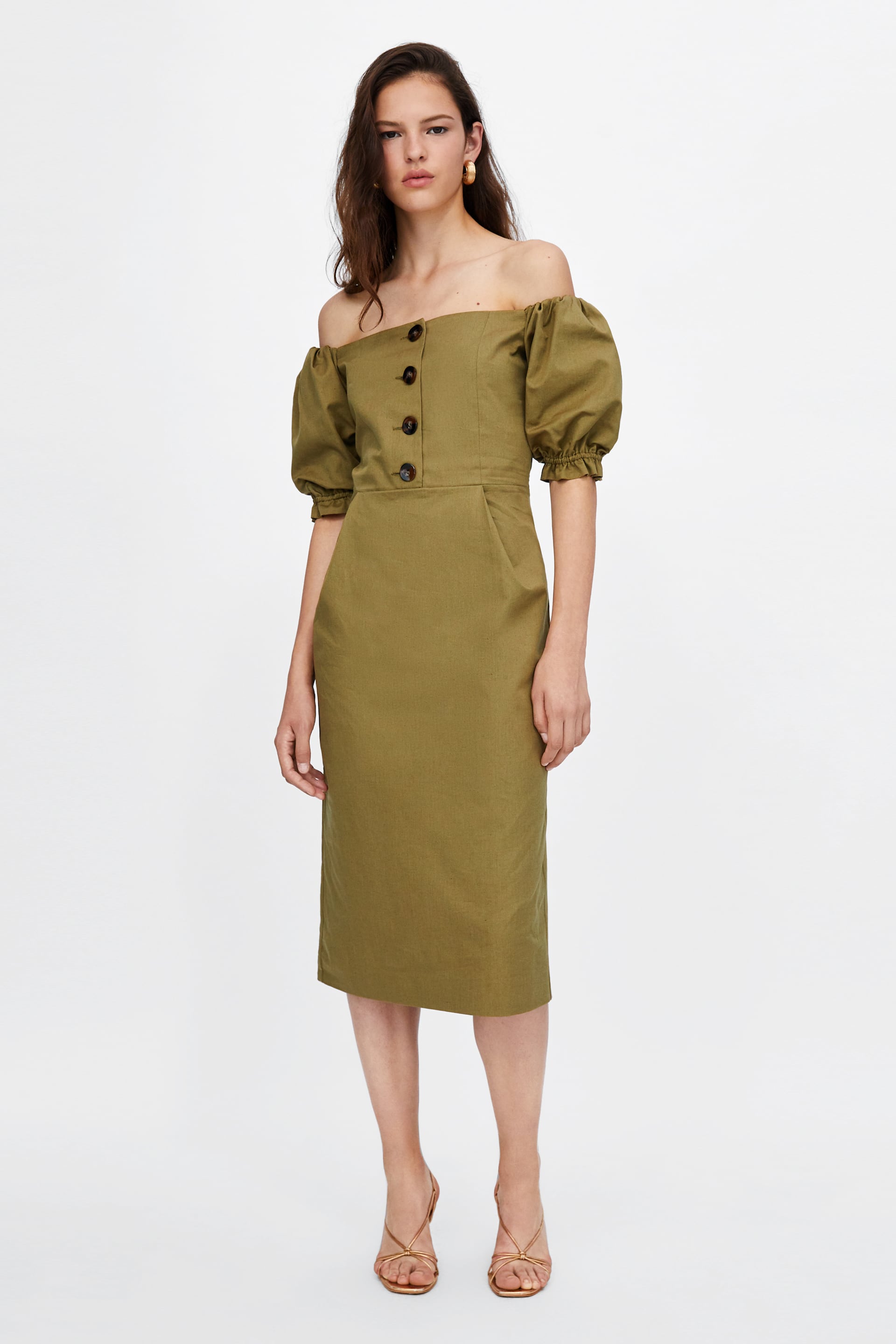 Zara + Off-the-Shoulder Dress