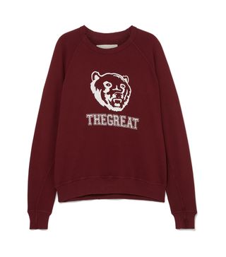 The Great + The College Printed Cotton Sweatshirt