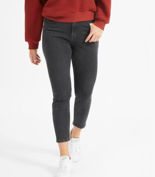 Everlane + The High-Rise Skinny Ankle Jeans in Washed Black