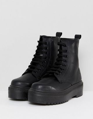 ASOS + Attitude Chunky Lace Up Boots