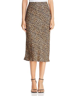 Three Dots + Leopard Pencil Skirt