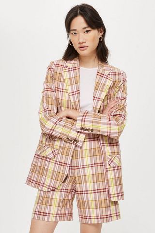 Topshop + Check City Blazer and Shorts by Boutique