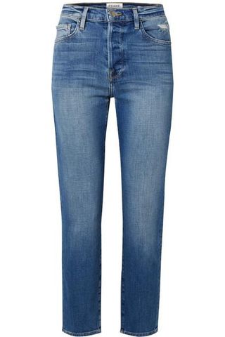 Frame + Le Original Cropped High-Rise Straight-Leg Jeans