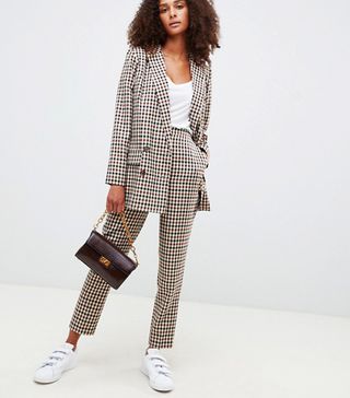 ASOS + Tailored Heritage Check Slim Trousers